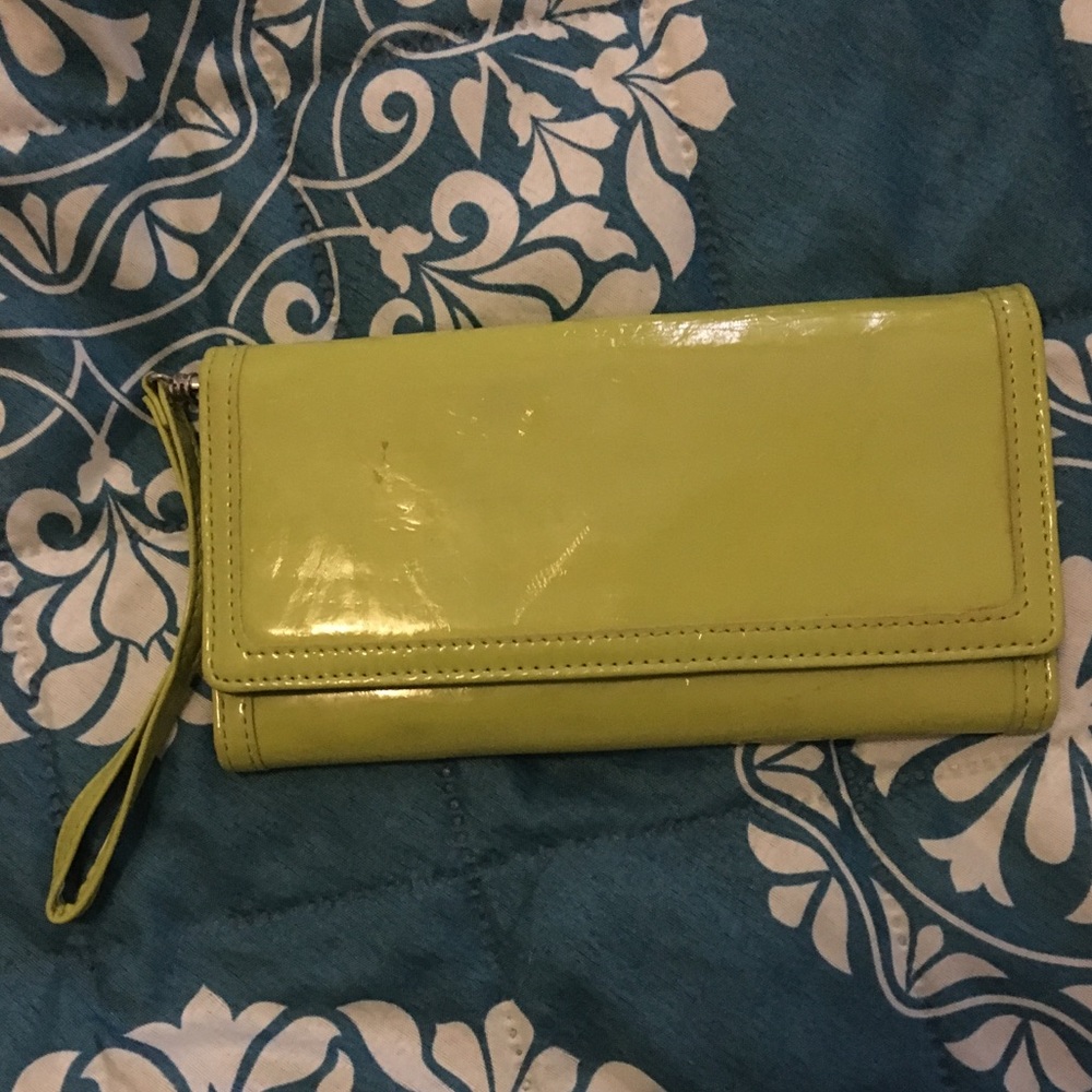 Lime green trifold Wallet